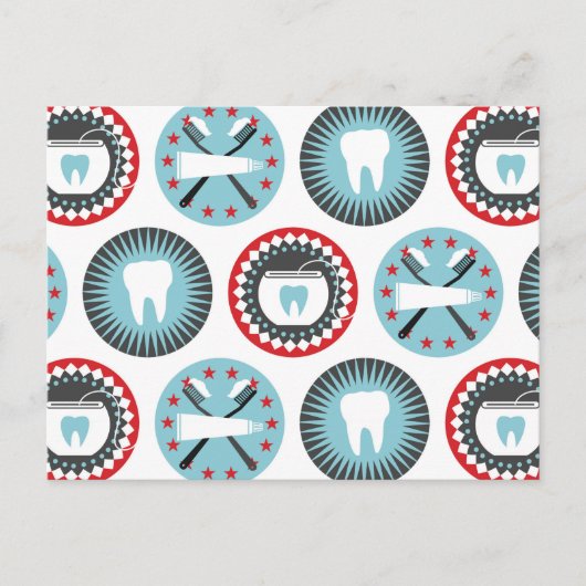 Carte Postale Bold Dentistry Pattern (Devant)