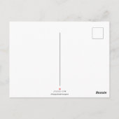 Carte Postale Bold & Modern Your name or Word | White On Black (Dos)