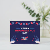 Carte Postale Bold Navy et Red Festitic Patriotic (Debout devant)