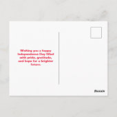 Carte Postale Bold Navy et Red Festitic Patriotic (Dos)