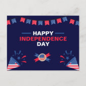 Carte Postale Bold Navy et Red Festitic Patriotic (Devant)