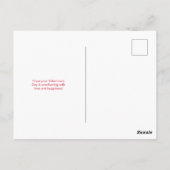 Carte Postale Bold Pink Script Hugs & Kisses Saint Valentin (Dos)