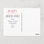 Carte Postale Bolder Pas plus vieux drôle Cinquante Anniversaire (Dos)