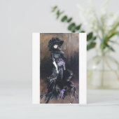 Carte Postale boldini femme et chien greyhound (Debout devant)