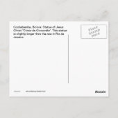 Carte Postale Bolivie Cochabamba Amérique du Sud (Dos)