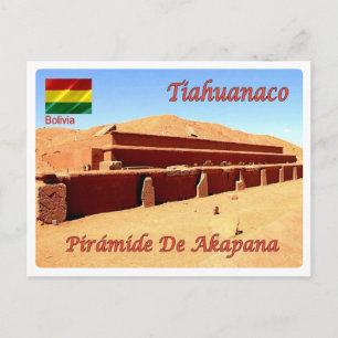 Carte Postale Bolivie - Tiahuanaco - Piramide de Akapana -