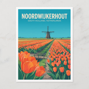 Carte Postale Bollenstreek Champs de Tulipes Noordwijkerhout