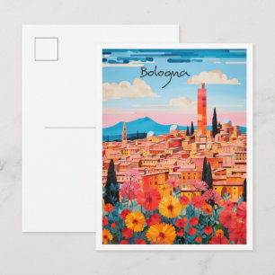 Carte Postale Bologne Italie Art Voyage
