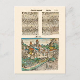 Carte Postale Bologne Italie Nuremberg Chronique Livre médiéval