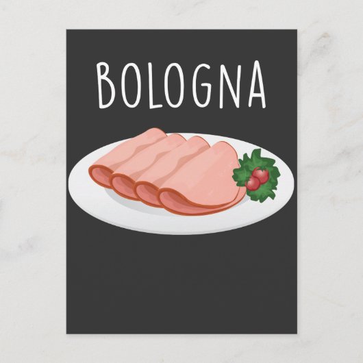 Carte Postale Bologne Saucisson Foodie Baloney Mortadella Lover (Devant)