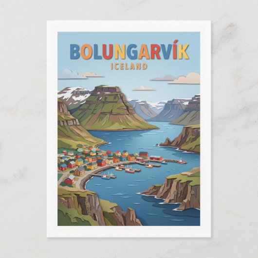 Carte Postale Bolungarvík Islande (Devant)