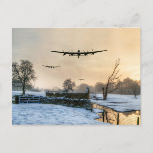 Carte Postale Bombardement d'hiver