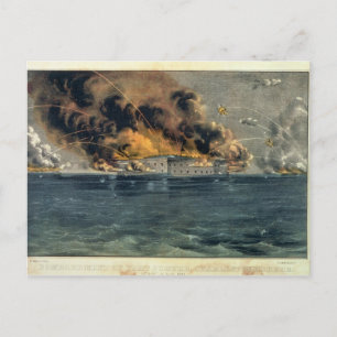Carte Postale Bombardement du fort Sumter