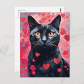 Carte Postale Bombay Cat Saint-Valentin (Devant / Derrière)