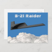 Carte Postale Bombe furtif B-21 Raider (Devant / Derrière)