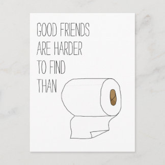 Carte Postale Bon ami minimaliste COVID 19 illustré