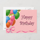 Carte Postale Bon Anniversaire (Devant / Derrière)