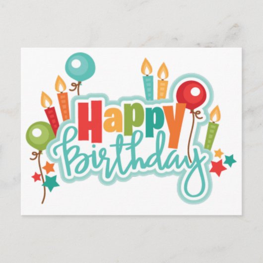 Carte Postale Bon Anniversaire (Devant)