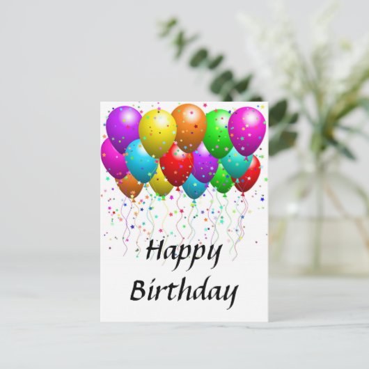 Carte postale - bon anniversaire (Debout devant)