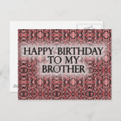Carte Postale Bon Anniversaire à Mon Frère (Devant / Derrière)