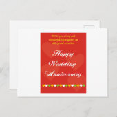 Carte Postale Bon anniversaire de Mariage (Devant / Derrière)