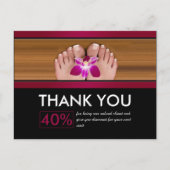 Carte Postale Bon de Remerciement pour Salon de Manucure (Devant)