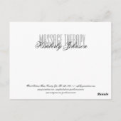 Carte Postale Bon de Remerciement Salon de Spa de Thérapie de Ma (Dos)