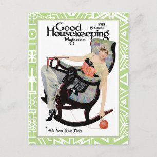 CARTE POSTALE "BON D'ÊTRE KNIT PICKY" FASHION GIRL