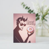 Carte Postale Bon diable du matin avec la beigne (Debout devant)