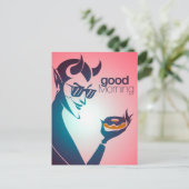 Carte Postale Bon diable du matin avec la beigne (Debout devant)