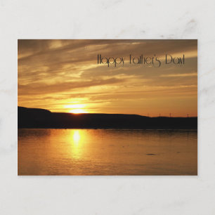 Carte Postale Bon Fête des pères Golden Sunset