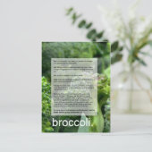 Carte Postale Bon guide de croissance : Brocoli et radis (Debout devant)