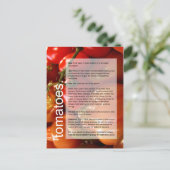 Carte Postale Bon guide de croissance : Tomates et ail (Debout devant)