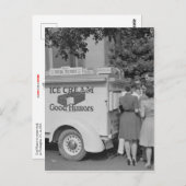 Carte Postale Bon Humour Camion à glace (Devant / Derrière)