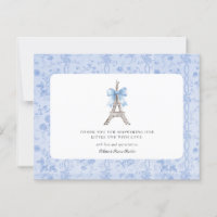 Bon Jour Bebe Romantique Bleu Merci français