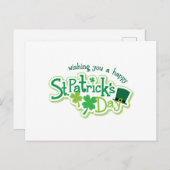 Carte Postale Bon Jour de la Saint Patrick (Devant / Derrière)