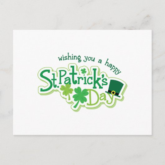 Carte Postale Bon Jour de la Saint Patrick (Devant)