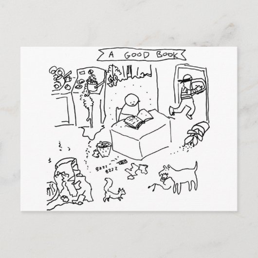 Carte Postale Bon livre (Devant)