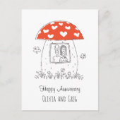 Carte Postale Bon Mariage Anniversaire Coeur Champignon (Devant)
