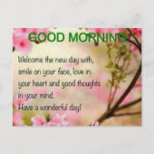 CARTE POSTALE BON MATIN (Devant)