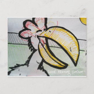 Carte Postale Bon matin SunShine Poulet