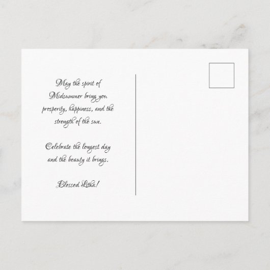 Carte Postale Bon milieu d'été nordique (Dos)