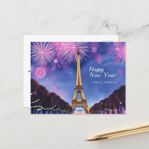 Carte Postale Bon Nouvel An Feu d'artifice de la Tour Eiffel Par