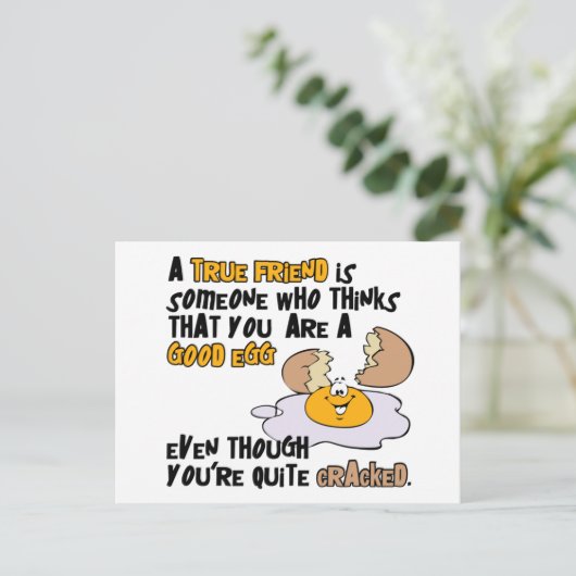 Carte postale bon oeuf (Debout devant)