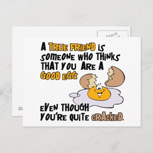 Carte postale bon oeuf (Devant / Derrière)