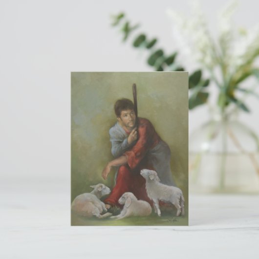 Carte postale Bon Pasteur (Debout devant)
