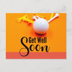 Carte postale Bon rétablissement de golf avec ball