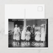 Carte Postale Bon Rétablissement Infirmières (Devant / Derrière)