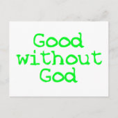 Carte Postale Bon sans Dieu vert vif (Devant)