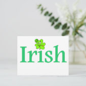 Carte Postale Bon Shamrock Irlandais Lucky Green Pipe (Debout devant)